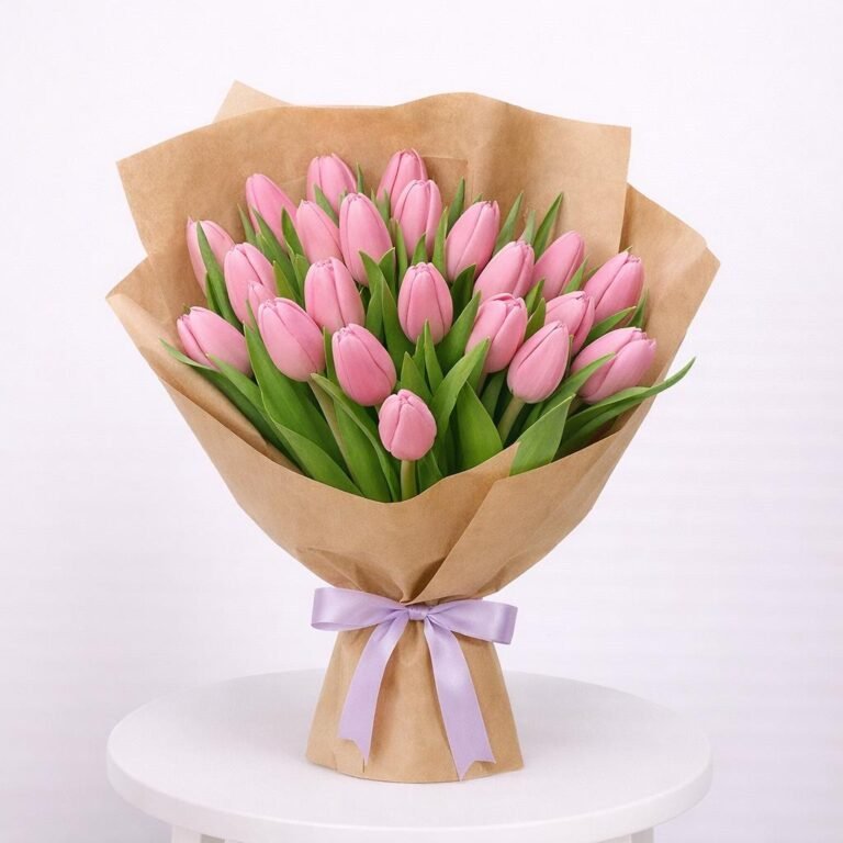 Soft Pink Tulip Charm – 30 Stems (Medium)