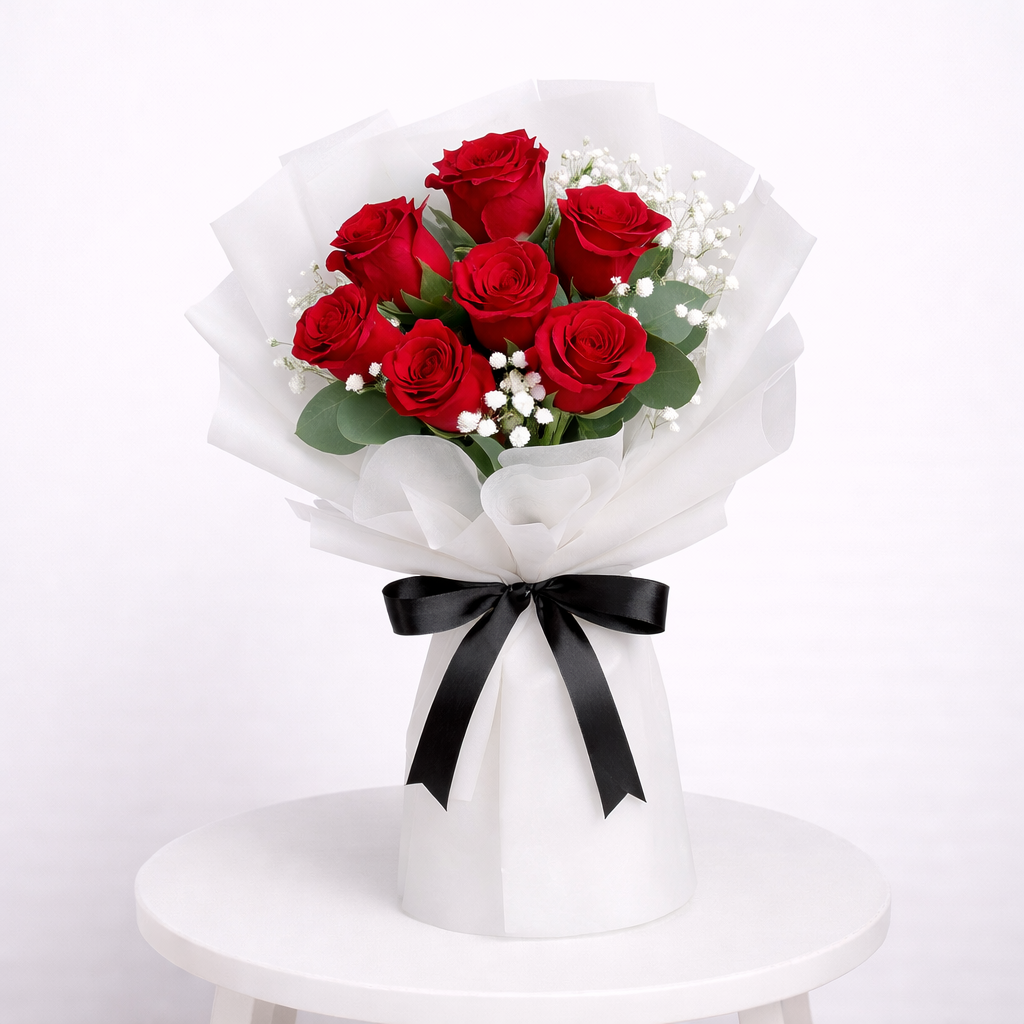 Scarlet Grace Bouquet – 9 Red Roses