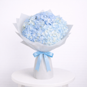 Blue Harmony Hydrangea Bouquet – 8 Stems