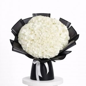 White Cloud Hydrangea Bouquet – 12 Stems