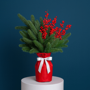 Crimson Pine Holiday Arrangement