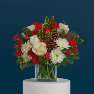 Festive Red Vase Arrangement
