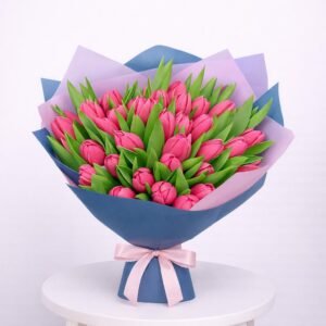 Royal Pink Tulip Bloom – 51 Stems (Large)