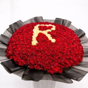 Red Rose Letter Flower Arrangement