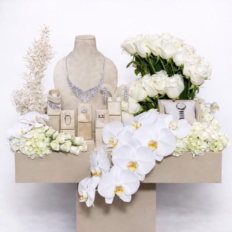 Custom Jewelry Flower Arrangement