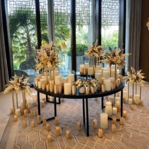 Luxury Hotel Lobby Candle & Floral Display Dubai