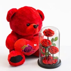Forever Roses & Valentine’s Teddy Bear