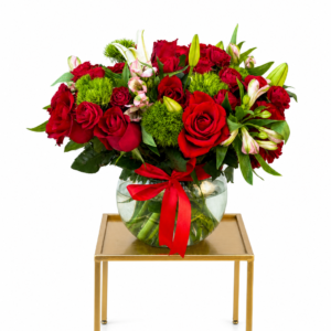 Crimson Garden Flower Basket