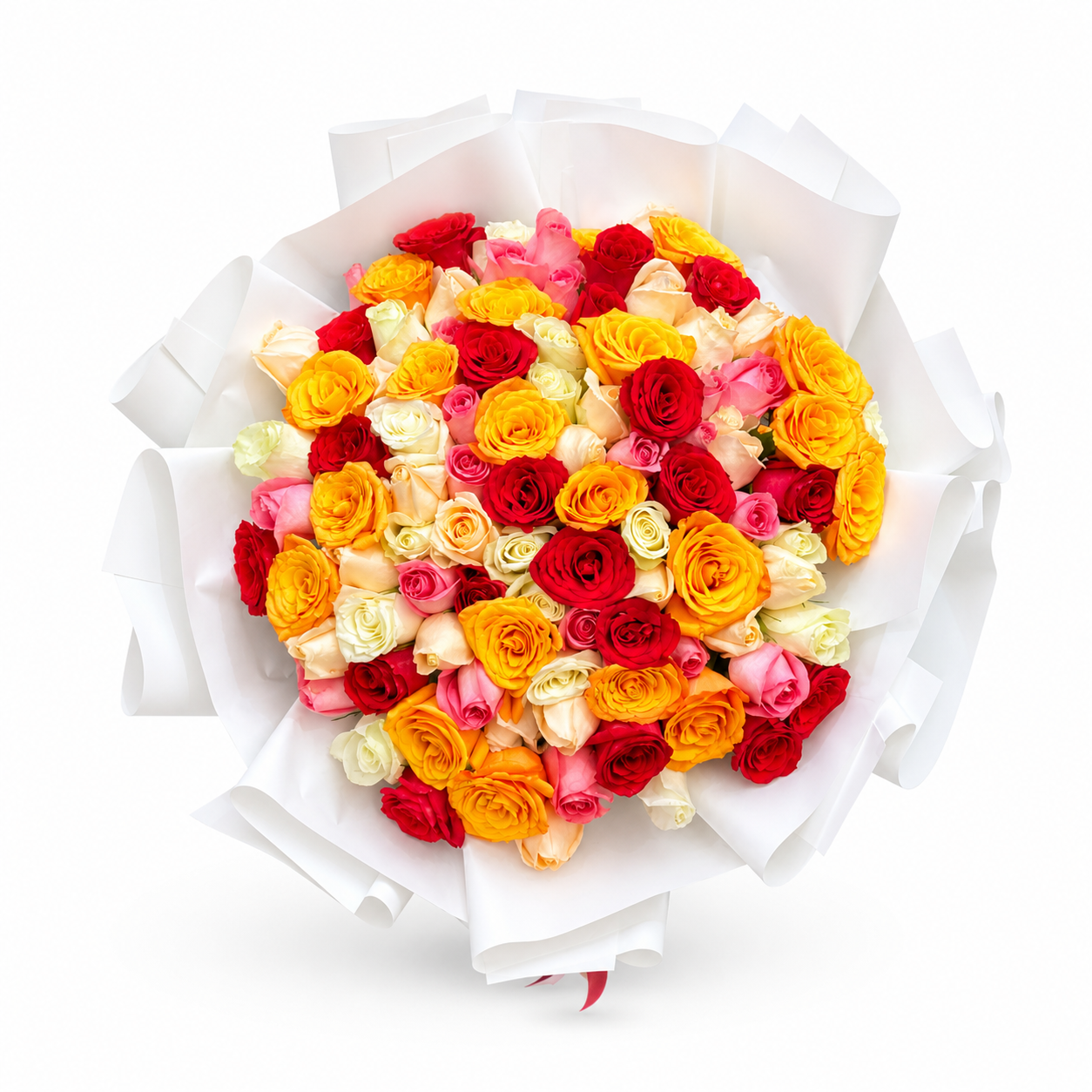 Celebration 75 Colorful Roses Bouquet
